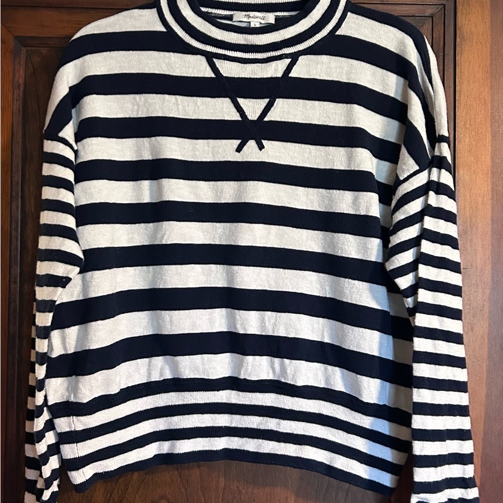 Madewell Classic Navy and White Striped Top
